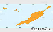 Political Shades Simple Map of Anguilla, single color outside, borders and labels