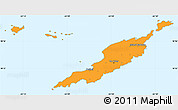 Political Shades Simple Map of Anguilla, single color outside