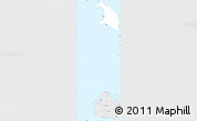 Silver Style Simple Map of Barbuda