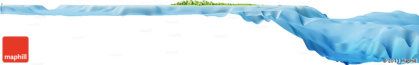 Physical Horizon Map of Antigua and Barbuda, lighten, land only