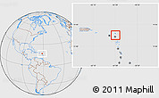 Gray Location Map of Antigua and Barbuda, lighten, desaturated