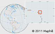 Gray Location Map of Antigua and Barbuda, lighten, semi-desaturated