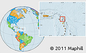 Gray Location Map of Antigua and Barbuda, political outside