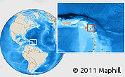Gray Location Map of Antigua and Barbuda, shaded relief outside, hill shading