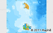 Political Map of Antigua and Barbuda, semi-desaturated, land only