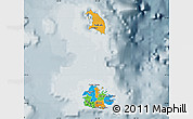 Political Map of Antigua and Barbuda, semi-desaturated