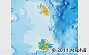 Political Map of Antigua and Barbuda, single color outside