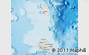 Shaded Relief Map of Antigua and Barbuda, political shades outside, shaded relief sea