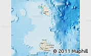 Shaded Relief Map of Antigua and Barbuda, satellite outside, shaded relief sea