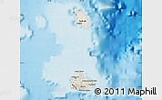 Shaded Relief Map of Antigua and Barbuda, semi-desaturated, land only