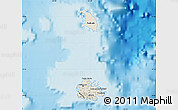 Shaded Relief Map of Antigua and Barbuda, single color outside