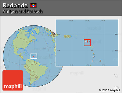 Savanna Style Location Map of Redonda