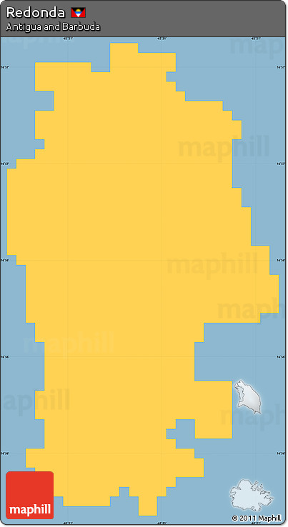 Savanna Style Simple Map of Redonda