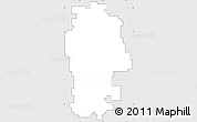 Silver Style Simple Map of Redonda, cropped outside