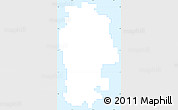 Silver Style Simple Map of Redonda, single color outside