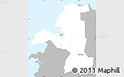 Gray Simple Map of Saint John