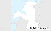 Silver Style Simple Map of Saint John, single color outside