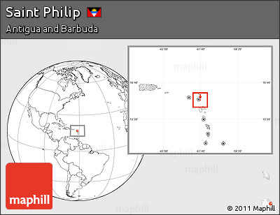 Blank Location Map of Saint Philip