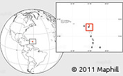 Blank Location Map of Saint Philip, highlighted country