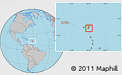Gray Location Map of Saint Philip, within the entire country