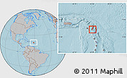 Gray Location Map of Saint Philip, highlighted country, within the entire country, hill shading