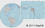 Gray Location Map of Saint Philip, hill shading
