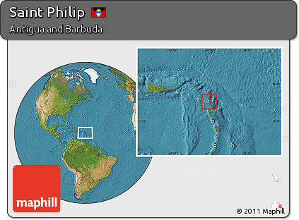 Satellite Location Map of Saint Philip