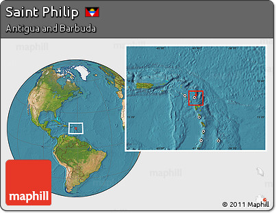 Satellite Location Map of Saint Philip