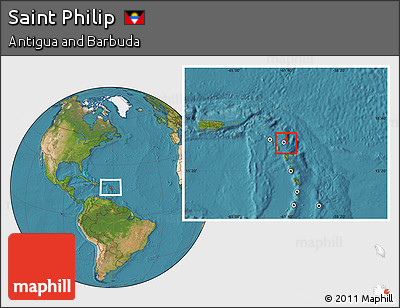 Satellite Location Map of Saint Philip