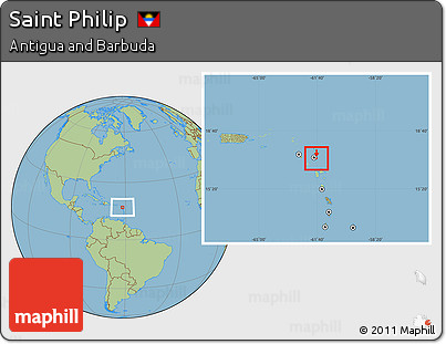 Savanna Style Location Map of Saint Philip