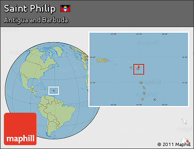 Savanna Style Location Map of Saint Philip