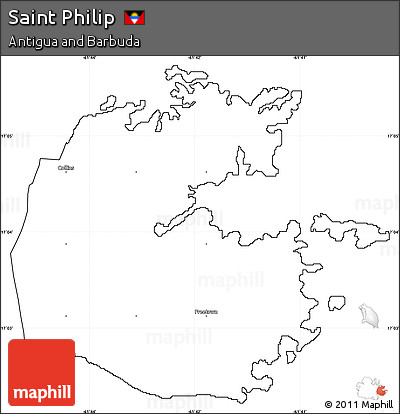Blank Simple Map of Saint Philip, cropped outside