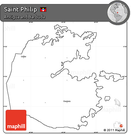 Blank Simple Map of Saint Philip, cropped outside