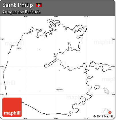 Blank Simple Map of Saint Philip, cropped outside