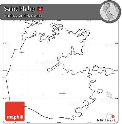 Blank Simple Map of Saint Philip