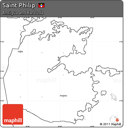 Blank Simple Map of Saint Philip