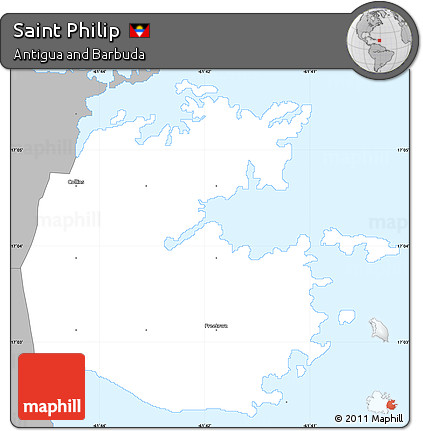 Gray Simple Map of Saint Philip