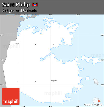 Gray Simple Map of Saint Philip