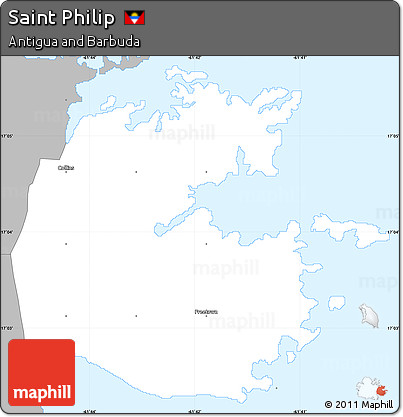 Gray Simple Map of Saint Philip
