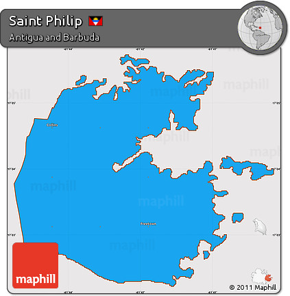 Political Simple Map of Saint Philip, cropped outside