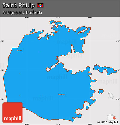 Political Simple Map of Saint Philip, cropped outside
