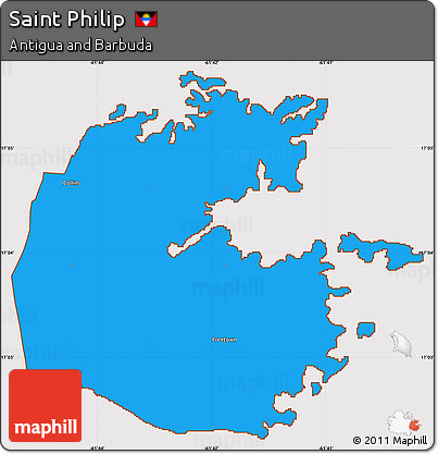 Political Simple Map of Saint Philip, cropped outside