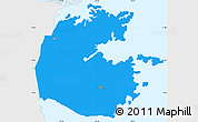 Political Simple Map of Saint Philip, single color outside, borders and labels