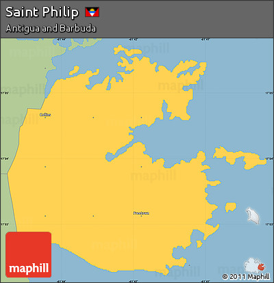 Savanna Style Simple Map of Saint Philip
