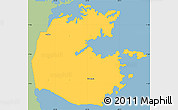 Savanna Style Simple Map of Saint Philip, single color outside
