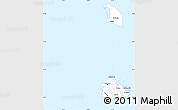 Gray Simple Map of Antigua and Barbuda