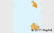 Political Shades Simple Map of Antigua and Barbuda, political outside