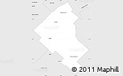 Silver Style Simple Map of Canuelas