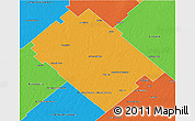 Political 3D Map of Carlos Tejedor