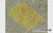 Satellite 3D Map of Carlos Tejedor, semi-desaturated